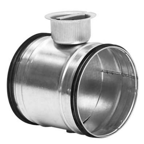 Serranda di regolazione circolare in acciaio zincato comando manuale diametro 180 mm